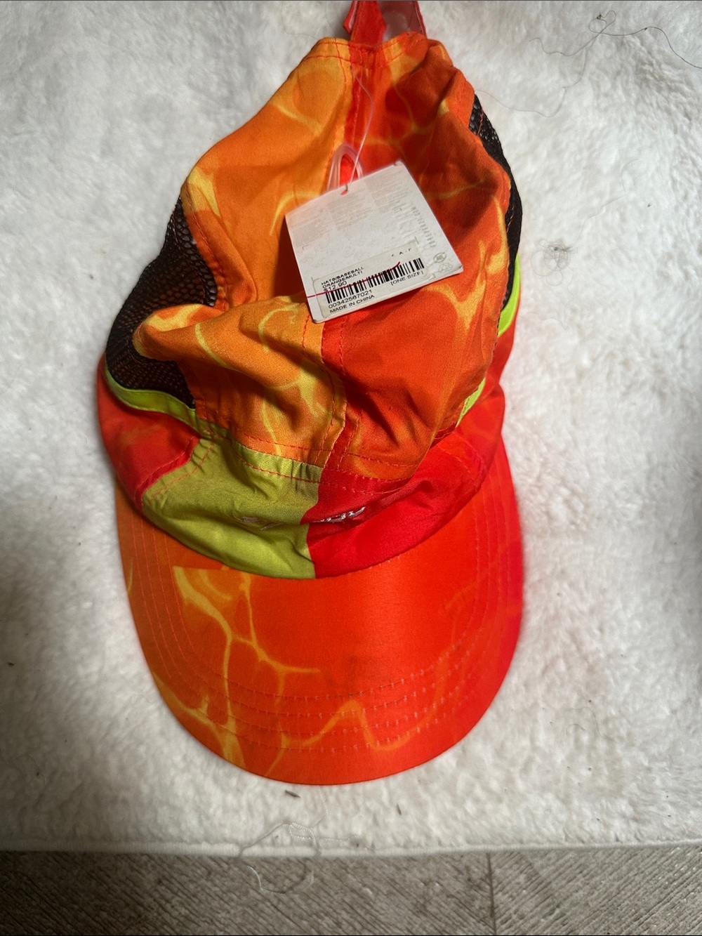 Speedo Orange Red Neon Green Performance Cap
